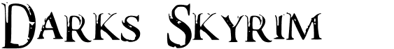 Darks Skyrim Font