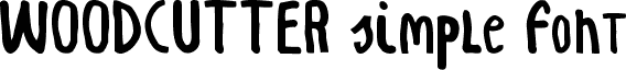 WOODCUTTER simple font Bold