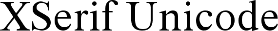 XSerif Unicode