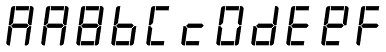 7 segmented display font italic