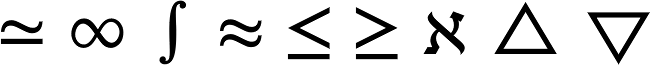 Lucida Math Symbol