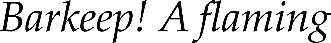 Palatino Italic