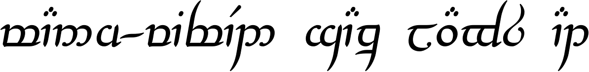 Tengwar Transliteral Italic